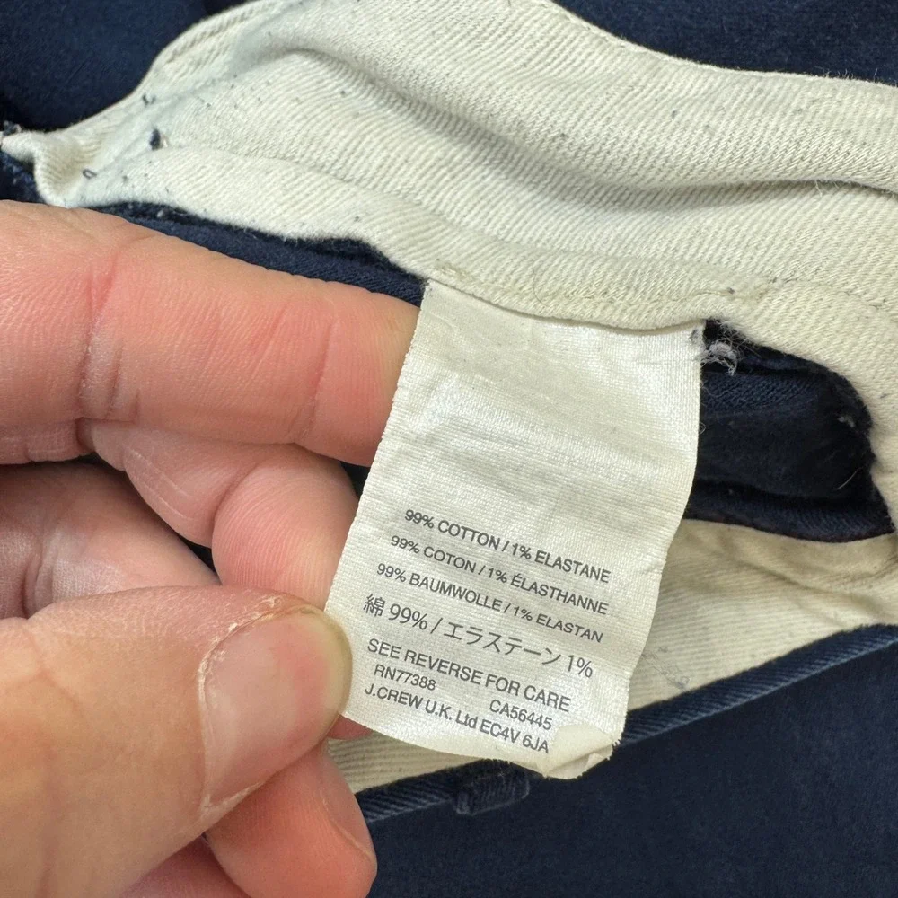 J Crew 484 Pants Mens 33x30 Navy Blue Preppy Classic Workwear